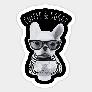 Coffee and Doggy Sticker